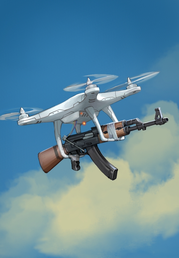 Hobby drone with rifle (1)