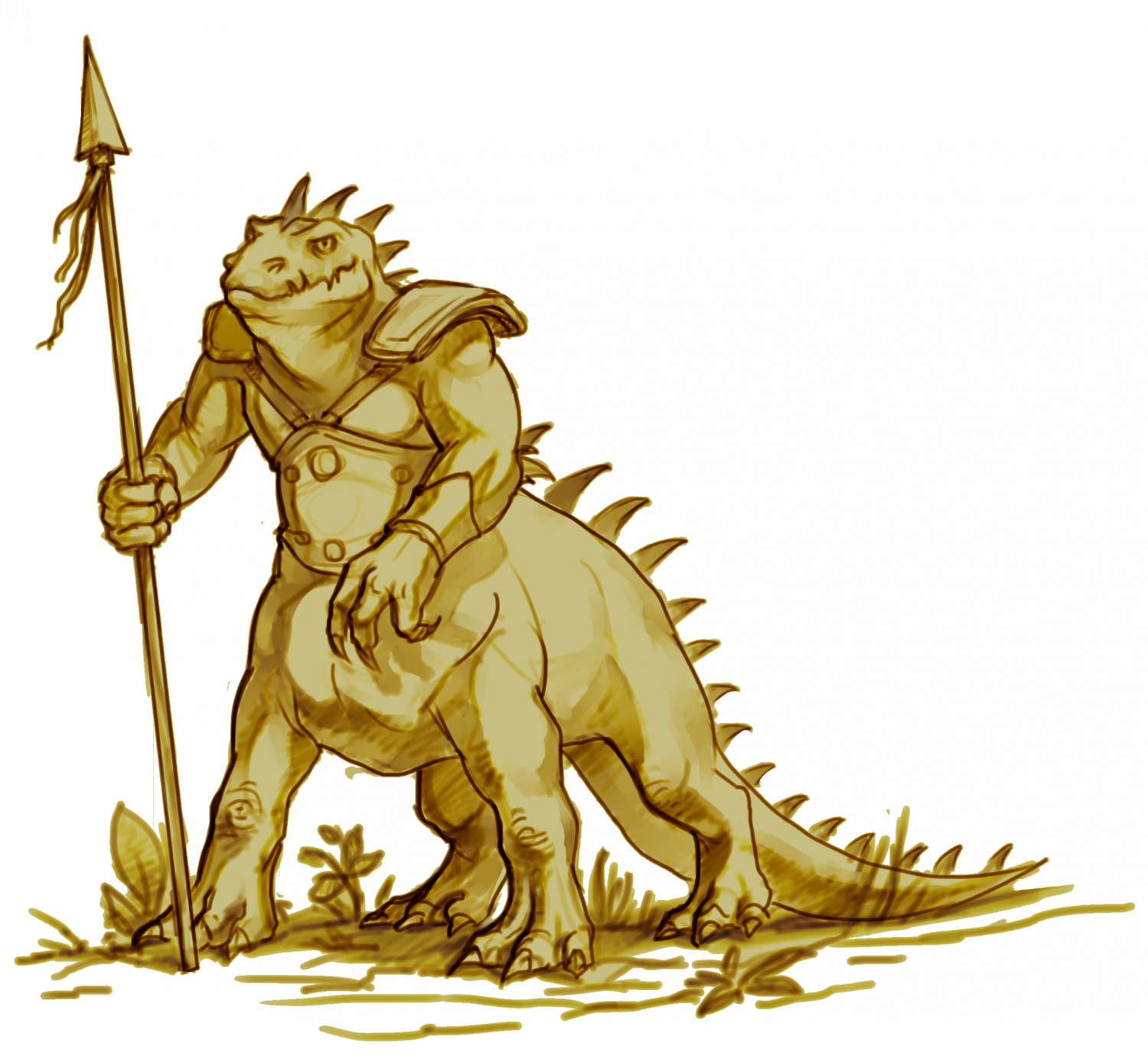 Dragonkin holding a spear